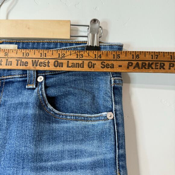 CQY Women's Friend Jeans Moment Blue Denim Mom Jean Straight Crop 28 - Picture 7 of 10